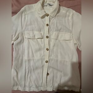 And Other Stories 100% Lyocell Short Sleeve White Shirt. Size 6